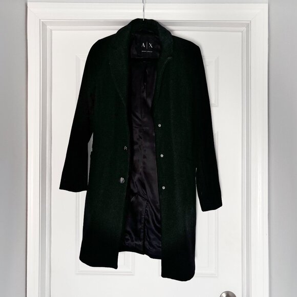 Armani Exchange Women's Single Breasted Coat - Black - Picture 2 of 6